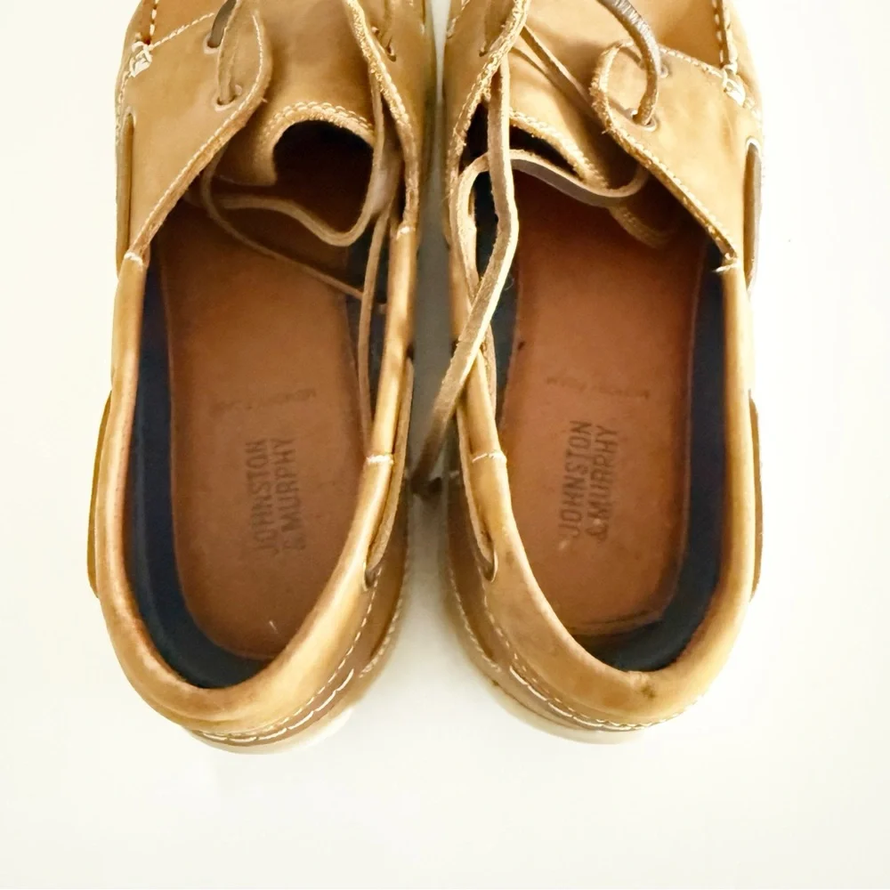 Johnston & Murphy Men's Leather Boat Shoes Size 10.5